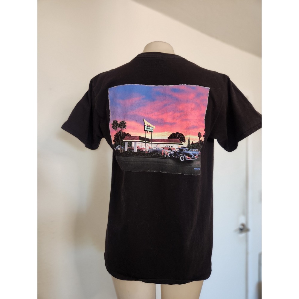 In-N-Out Burger Las Vegas Graphic T-Shirt Mens Medium Black Vintage Car Sunset - Picture 3 of 8